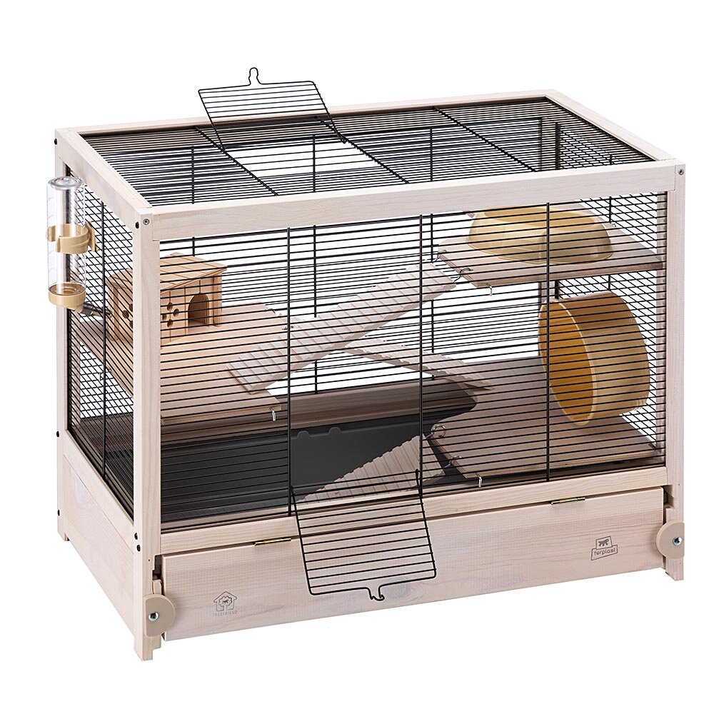 Midwest Homes For Pets Ferplast HAMSTERVILLE Hamster Habitat Cage Sturdy Wooden Structure Black Reviews Wayfair Canada